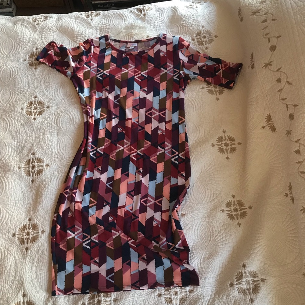 LuLaRoe Julia Dress size L. *VEST NOT INCLUDED*
